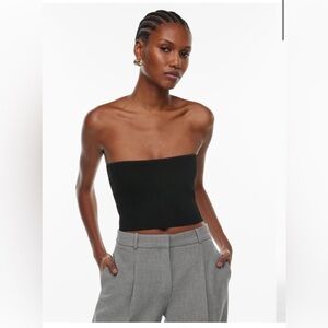 Babaton sculpt knit cropped tube top